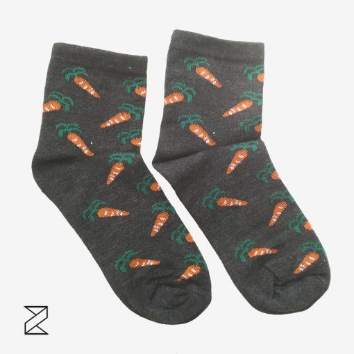 جوراب ساق دار فانتزی طرح هویج مدادی